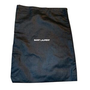 Saint Laurent YSL Black Dust bag 9”x12” Drawstring Storage Jewelry Gift Bag New